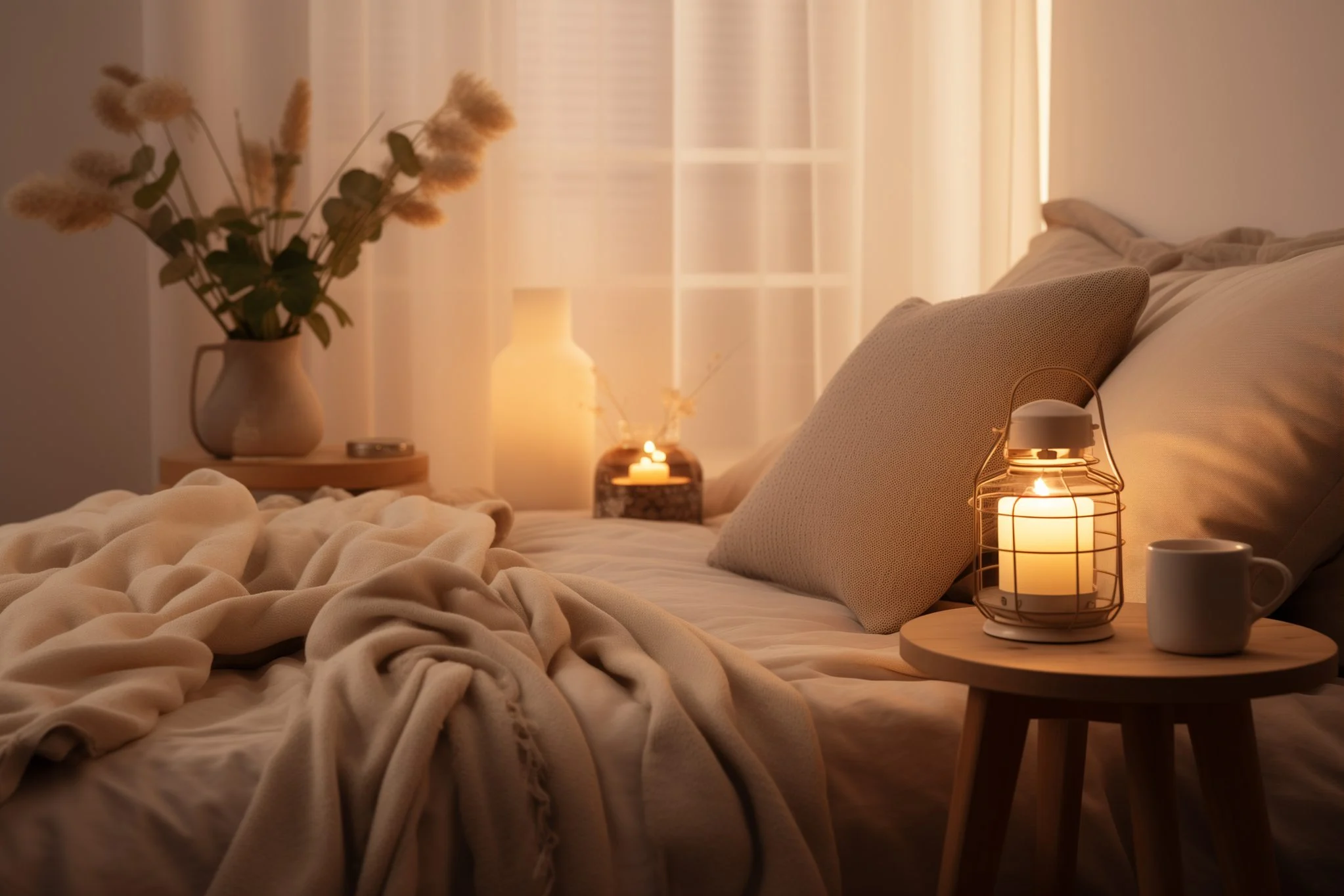 Peaceful bedroom sanctuary for restorative sleep